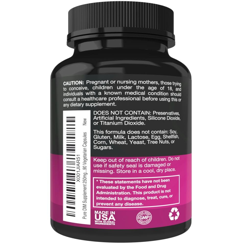 Purest Vantage DIM Supplement 250mg - 90 Capsules - image 3