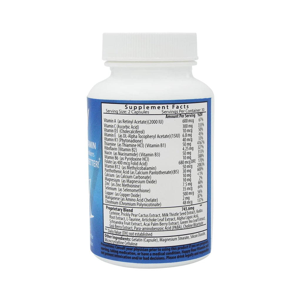 Happy Hour Vitamins Multivitamin for Better Mornings - 60 Capsules - image 4