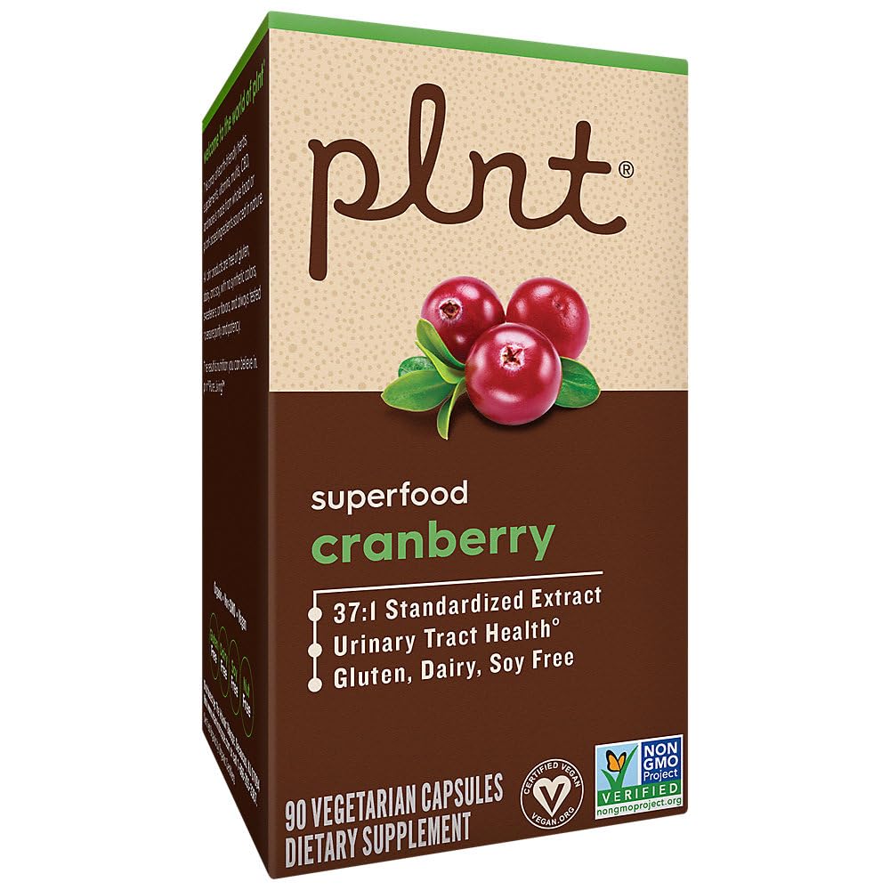 plnt Cranberry Superfood Urinary Tract Health 37:1 Extract - 90 Capsules - image 6