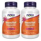 Now Foods Inositol 500mg - 200 Capsules (Pack of 2)