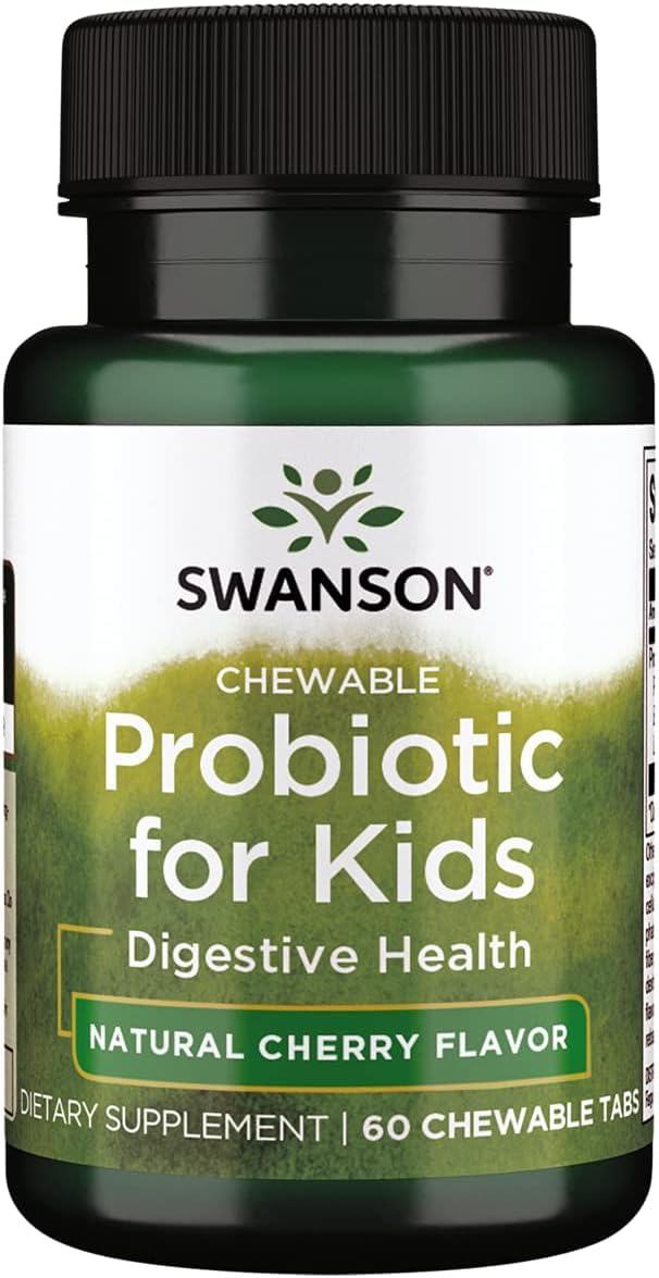Swanson Probiotic Kids Natural Cherry 3 Billion CFU - 60 Chewables