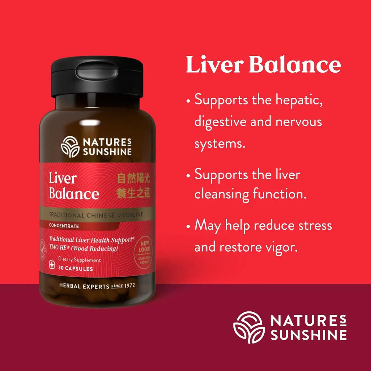 Nature's Sunshine Liver Balance Chinese Concentrate - 30 Capsules - image 2