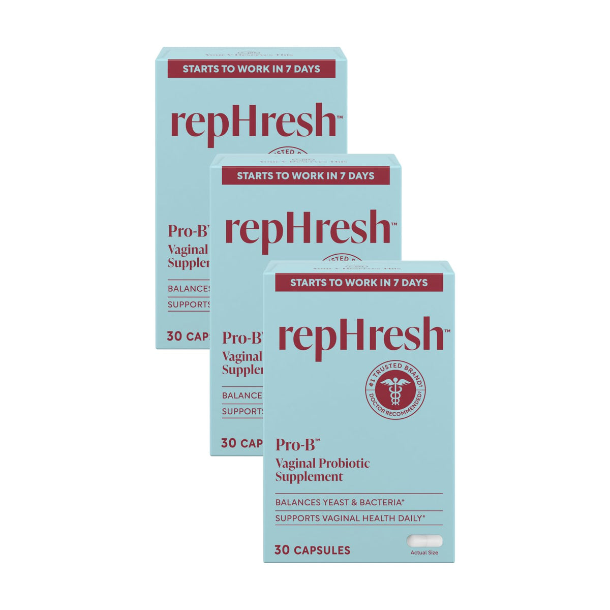 RepHresh Pro-B Vaginal Probiotic Supplement - 30 Capsules
