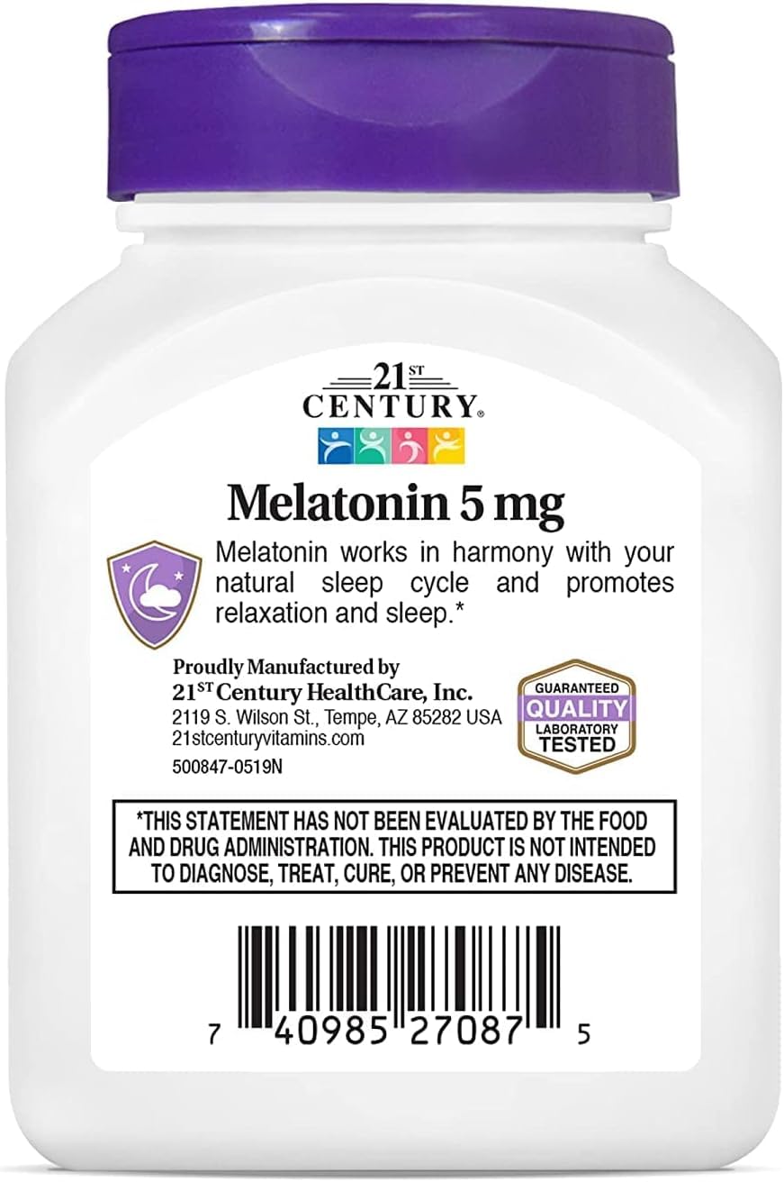 21st Century Melatonin 5mg Tablets - 480 Count - image 4