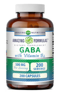 Amazing Nutrition GABA with Vitamin B6 500 mg - 200 Capsules