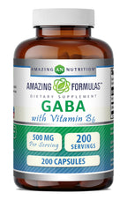 Amazing Nutrition GABA with Vitamin B6 500 mg - 200 Capsules