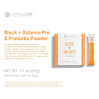 NEORA Block+Balance Pre and Probiotic Powder - 30 Stick Packs - image 3