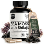 Atlantic Naturals Irish Sea Moss & Shilajit Capsules - 60 Count