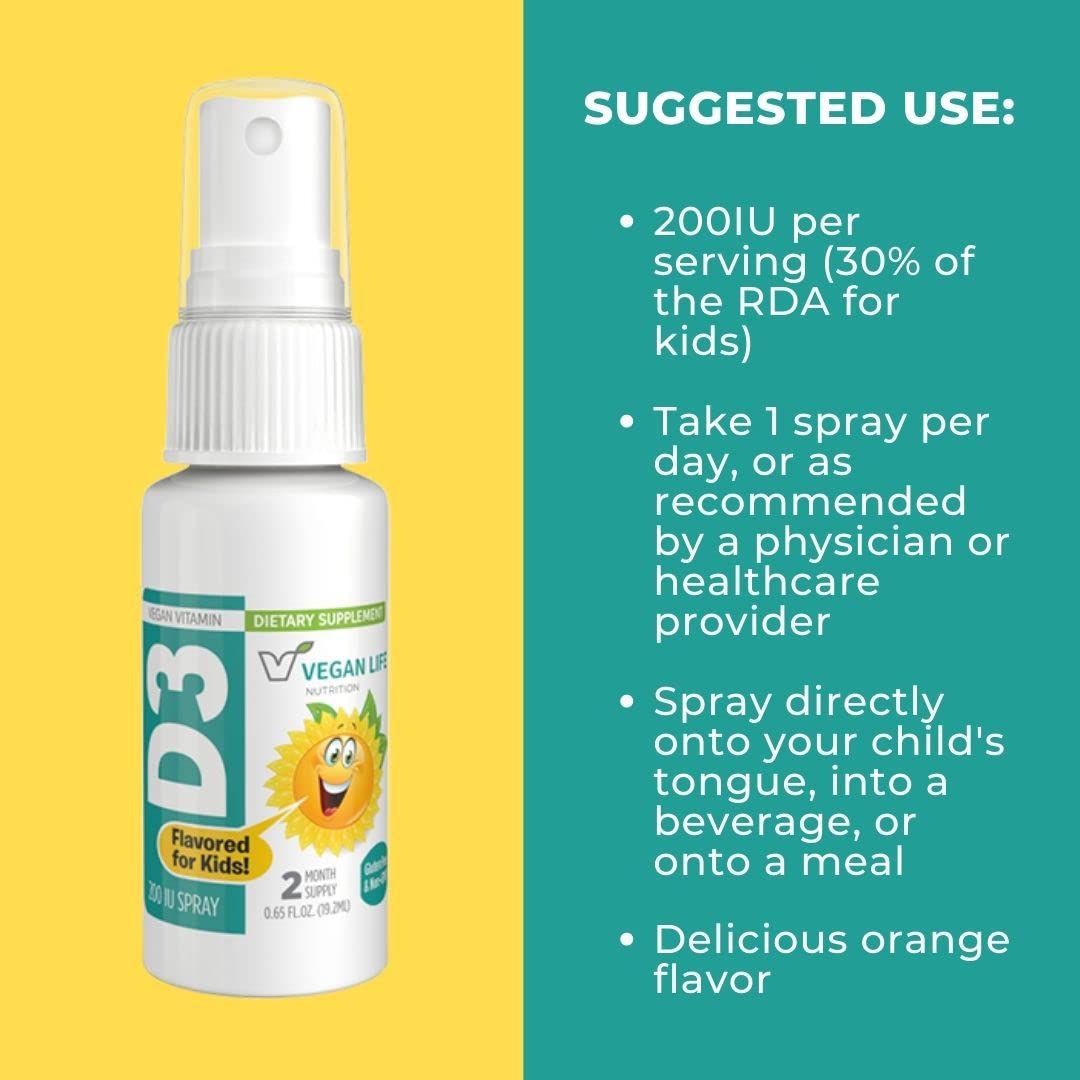Vegan Life Nutrition Vitamin D3 Spray for Kids - 0.65 Fl Oz - image 3