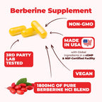 Vimerson Health Berberine HCl 1800mg Metabolic Support - 90 Capsules - image 4