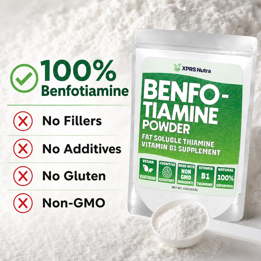 XPRS Nutra Benfotiamine Powder Vitamin B1 - 4 Ounce - image 4