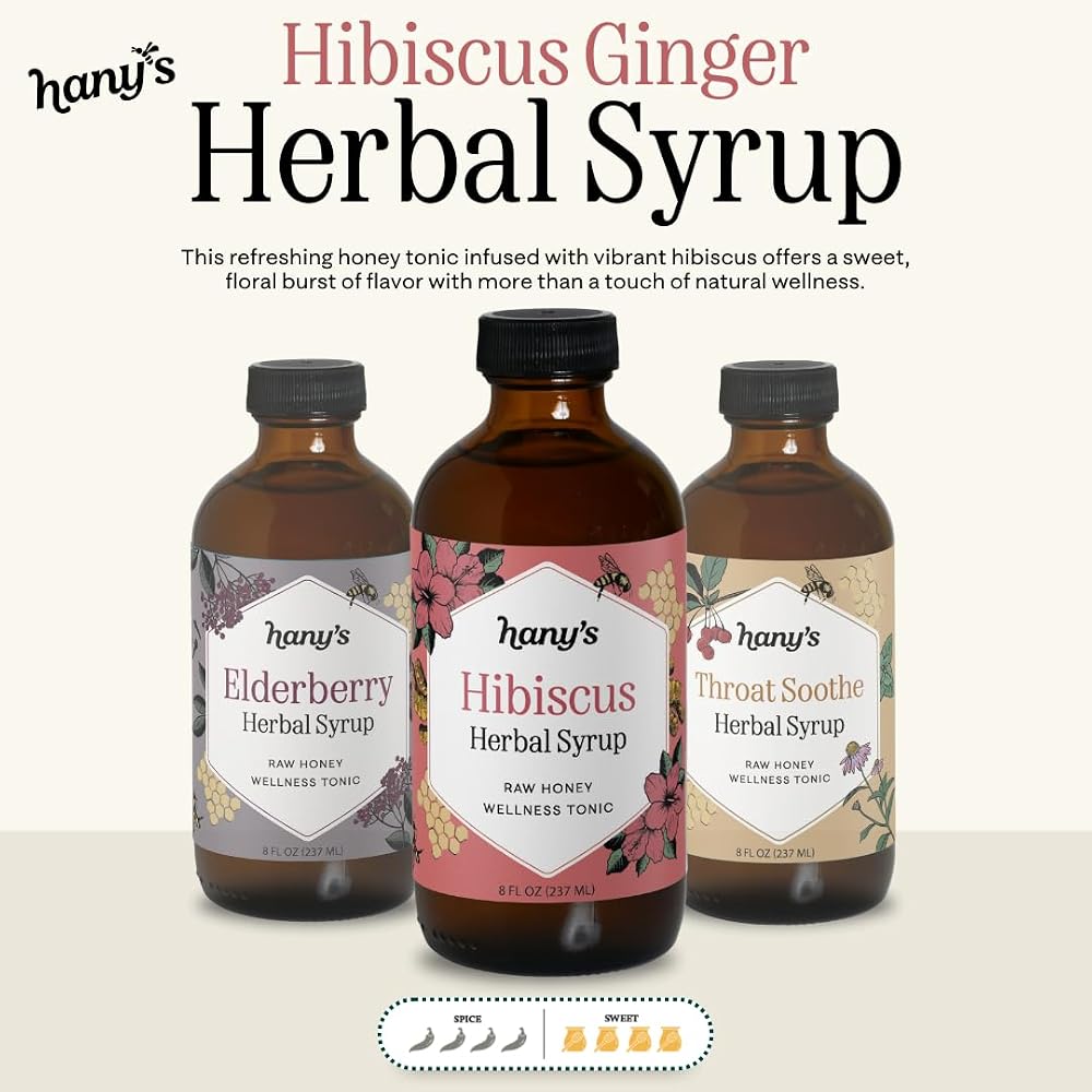 Hany's Harvest Hibiscus Ginger Herbal Syrup - 8 fl oz - image 3
