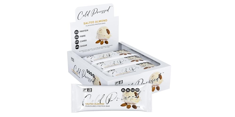 Fibre Boost Cold Pressed Salted Almond Protein Bar - 12 Count