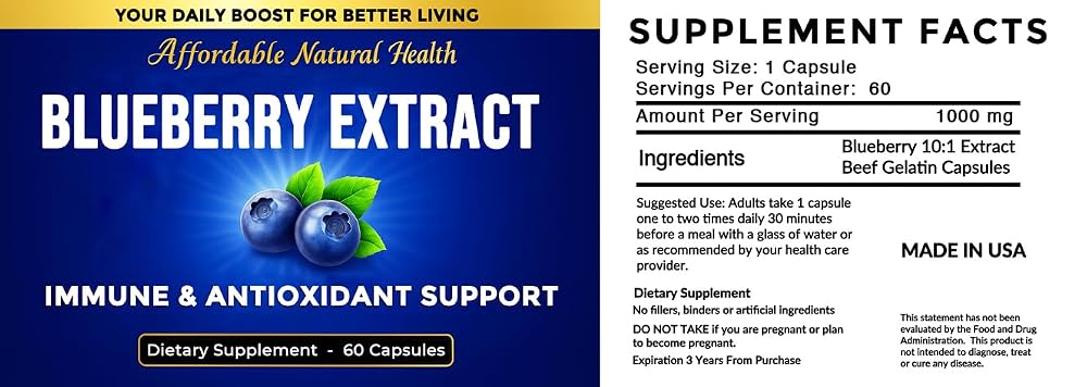 Heaven's Gate Blueberry Extract Antioxidant Support - 120 Capsules - image 3