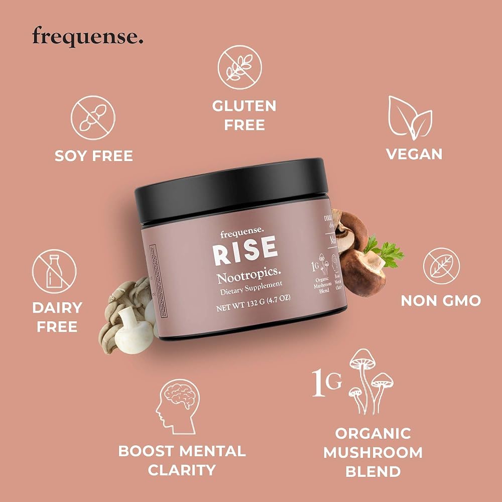 FREQUENSE Rise Nootropic Powder Mango Lemonade - 132g - image 6