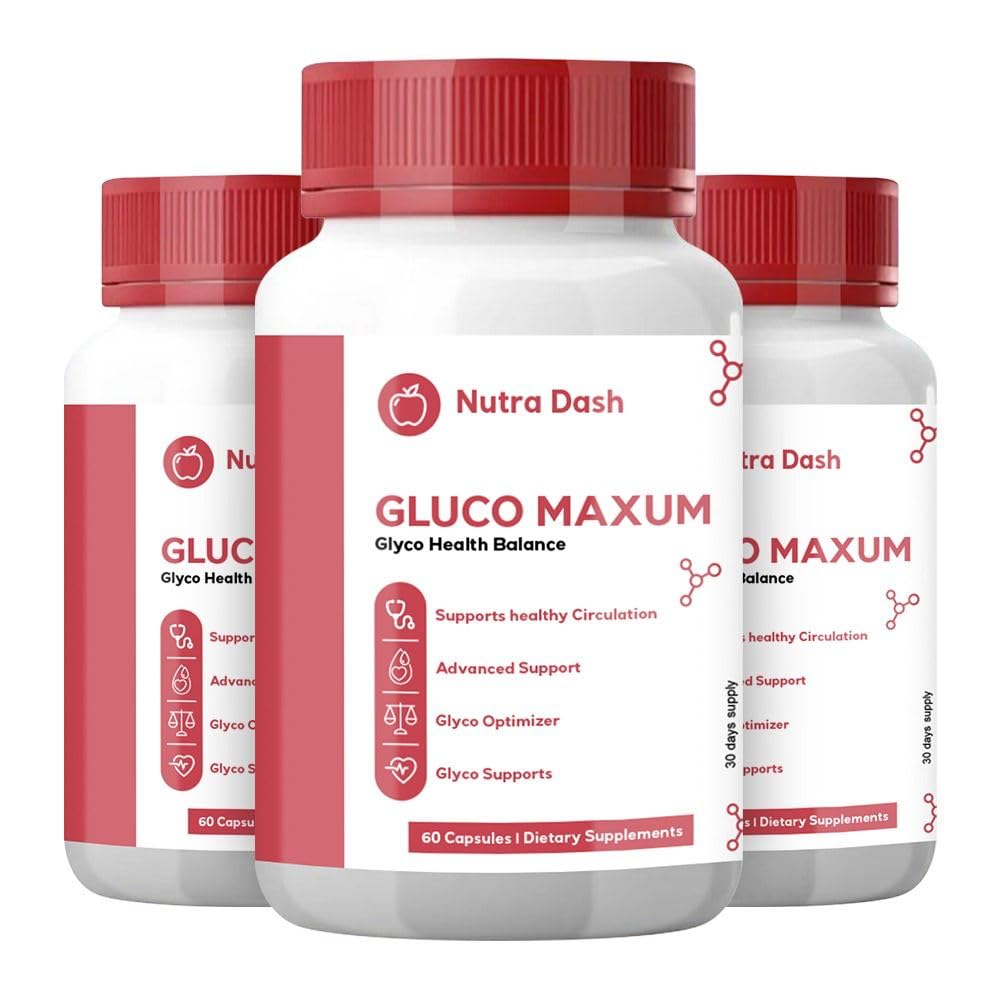 nutradash Gluco Maxum Capsules - 180 Capsules (3 Pack)