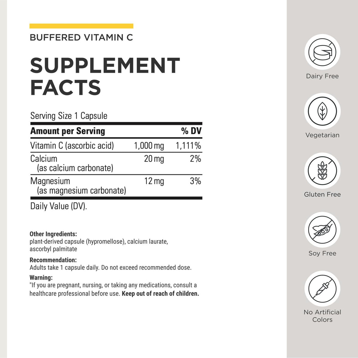 Integrative Therapeutics Buffered Vitamin C 1000mg - 120 Capsules - image 3