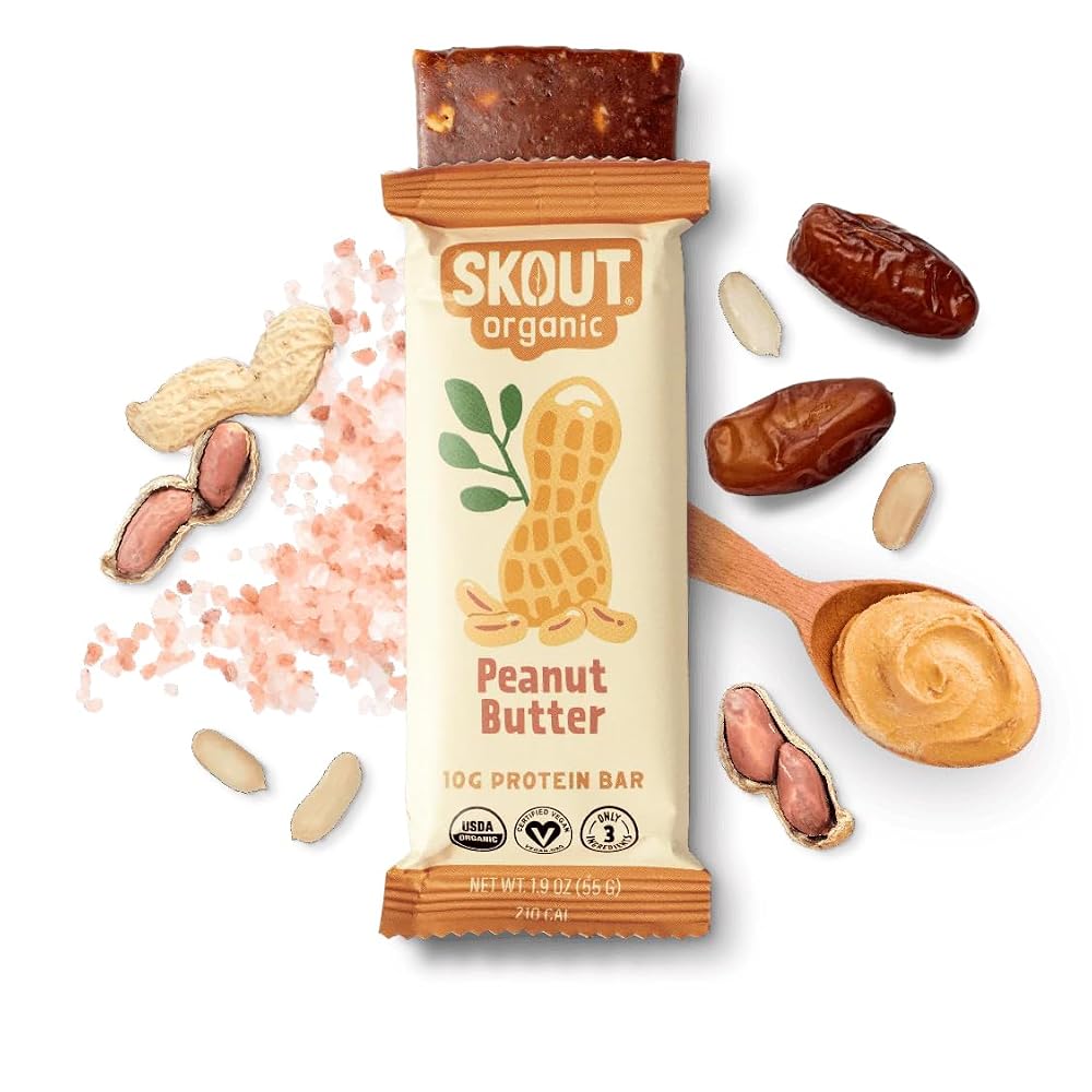 Skout Organic Peanut Butter Plant-Based Protein Bars - 12 Pack - image 2