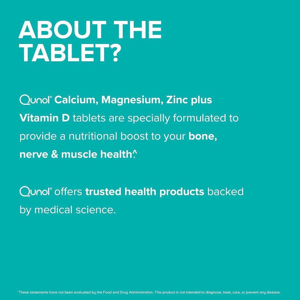 Qunol Calcium Magnesium Zinc 3-in-1 - 270 Tablets - image 4