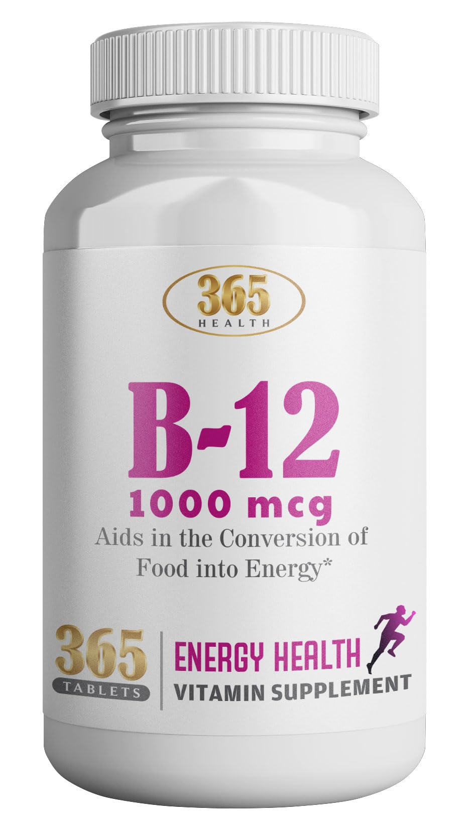 365 Health Vitamin B12 1000mcg Tablets Energy Support - 365 Tablets