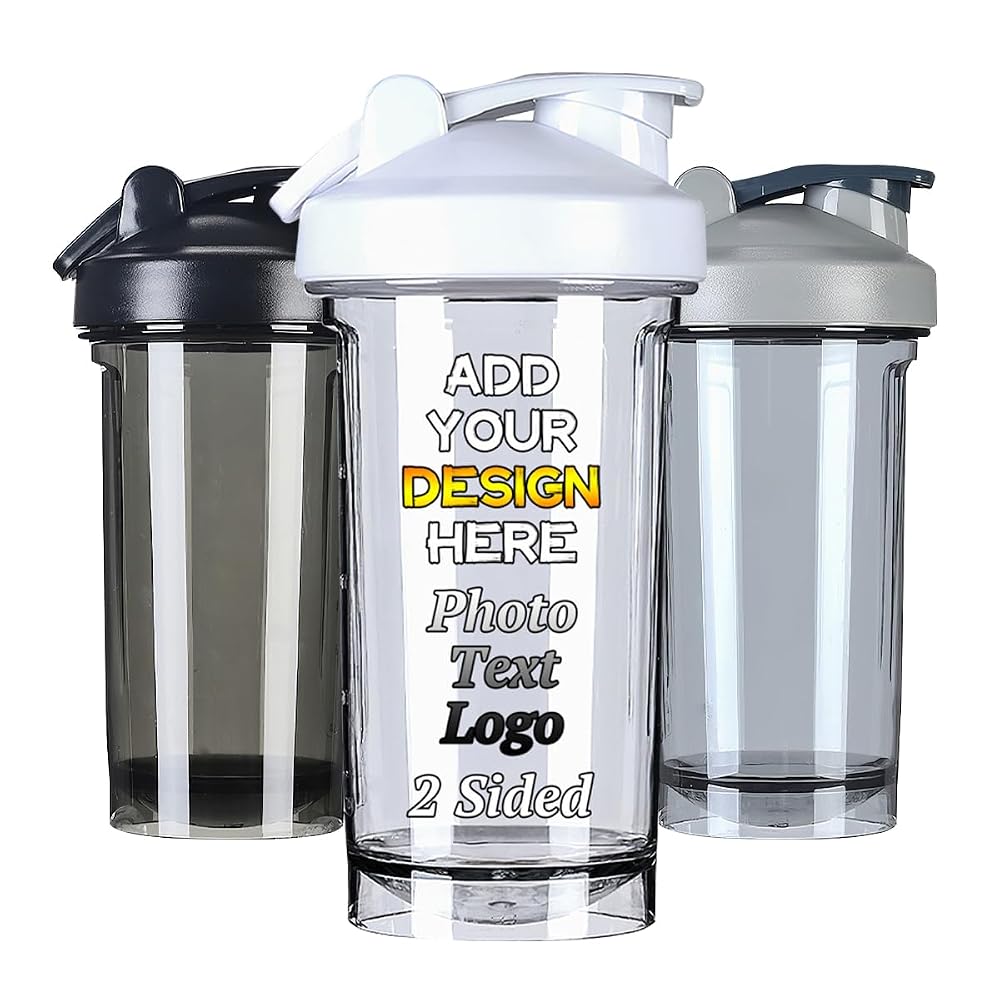 AMOPEIR Custom Shaker Bottles for Fitness