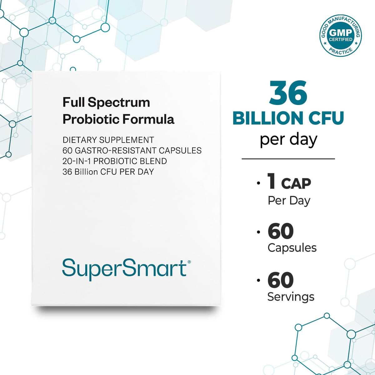 Supersmart Full Spectrum Probiotic Formula 36 Billion CFU - image 5