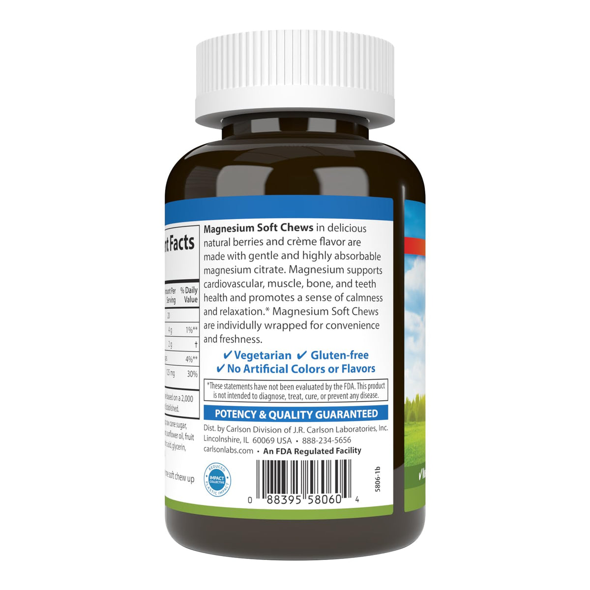 Carlson Magnesium Soft Chews 125 mg - 40 Count - image 3
