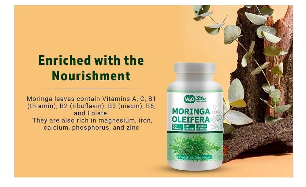 WAY 4 ORGANIC W4O Moringa Leaf Powder Tablets - 300 Pills - image 9