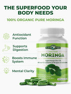 Pura Vida Moringa Organic Moringa Capsules Energy Support - 240 Count - image 6