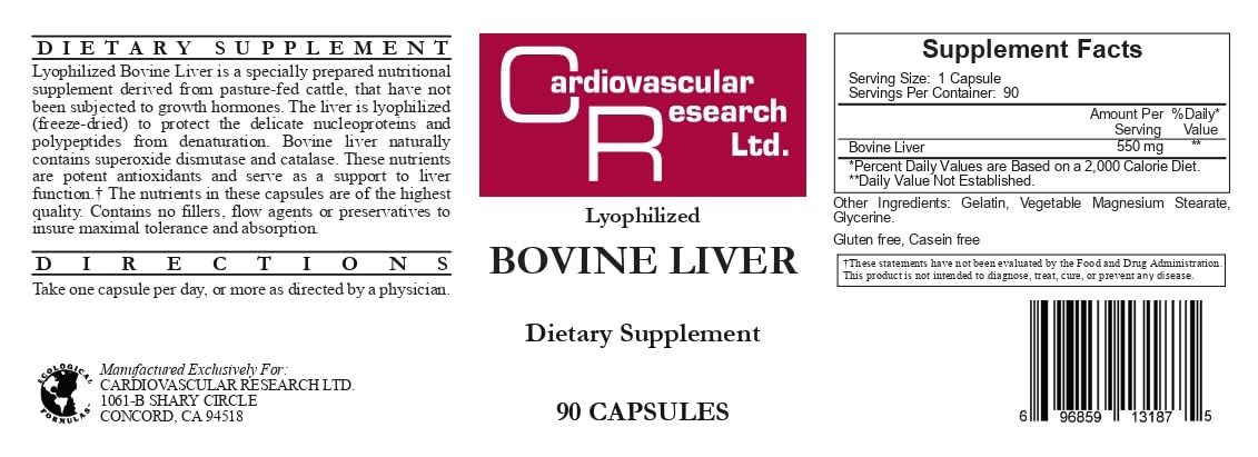 Cardiovascular Research Liver Extract - 90 Capsules - image 2