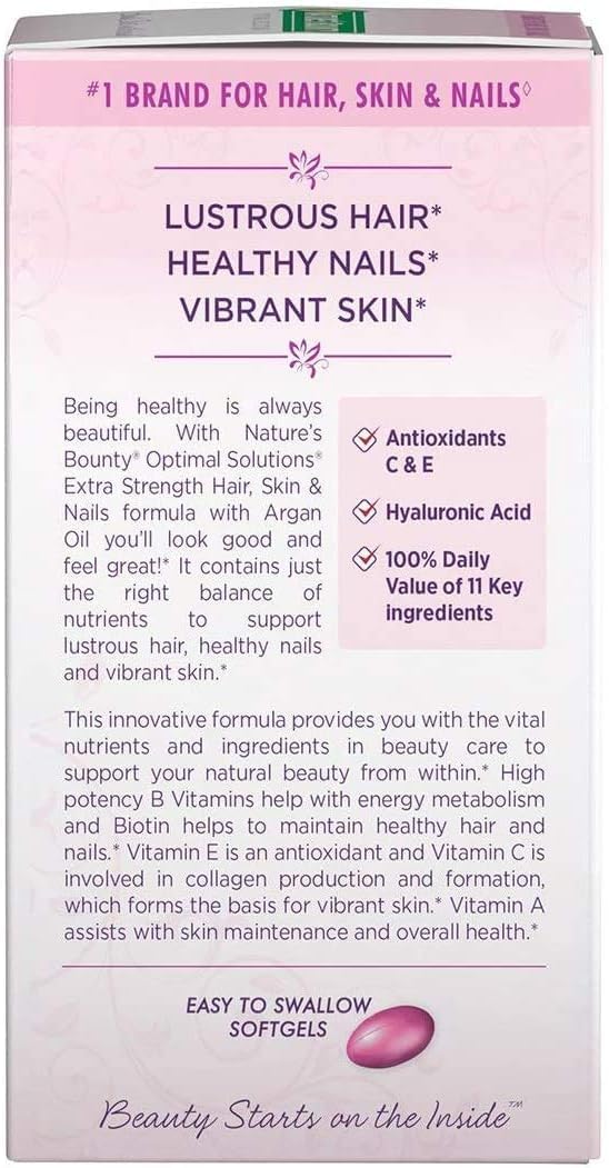 Nature's Bounty Optimal Solutions Biotin 5000 mcg - 400 Softgels - image 3
