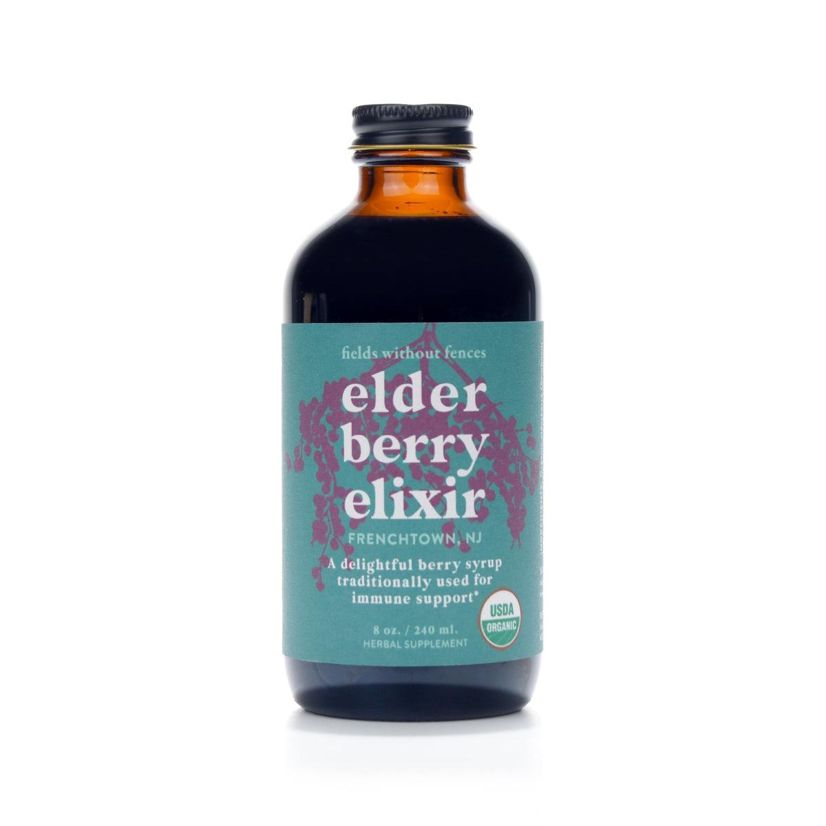 Fields Without Fences Elderberry Elixir Immune Support - 8 oz