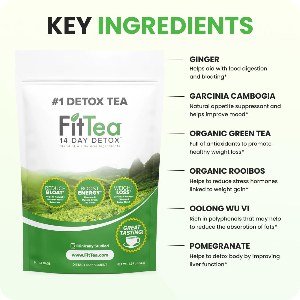 The ORIGINAL FitTea 14 Day Detox Tea for Weight Loss and Belly Fat - image 2