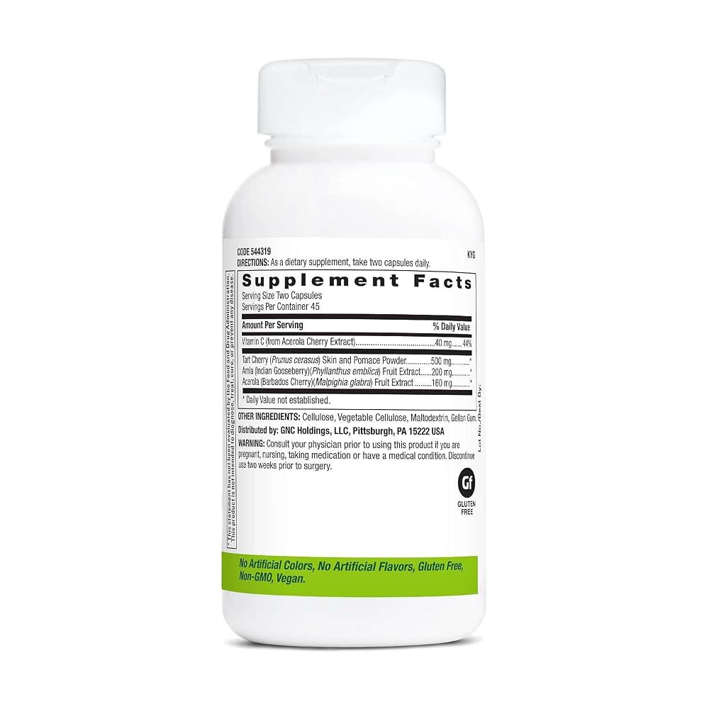GNC SuperFoods Cherry Complex Antioxidant - 90 Vegan Capsules - image 2