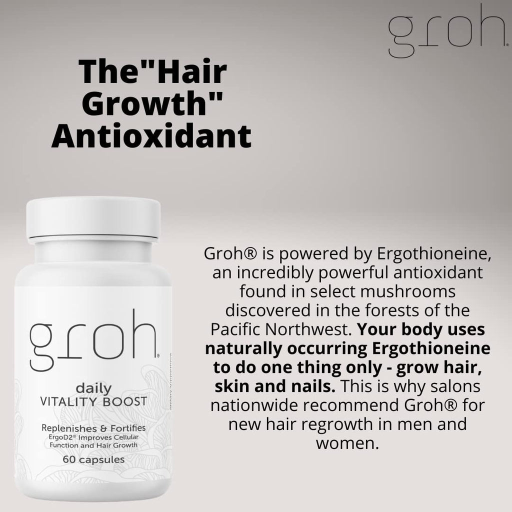 GROH Daily Vitality Boost Hair Growth Supplement - 60 Capsules - image 5