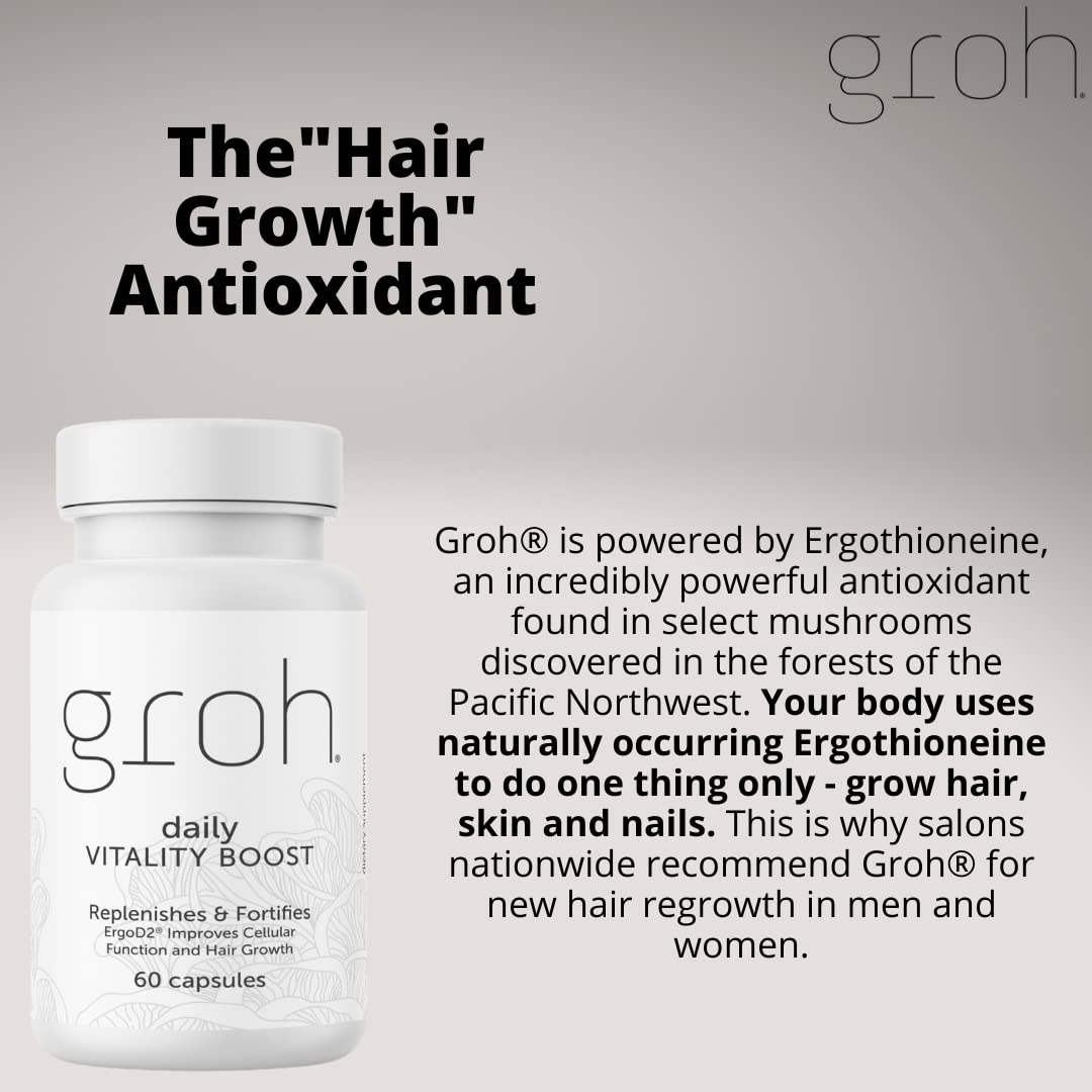 GROH Daily Vitality Boost Hair Growth Supplement - 60 Capsules - image 5
