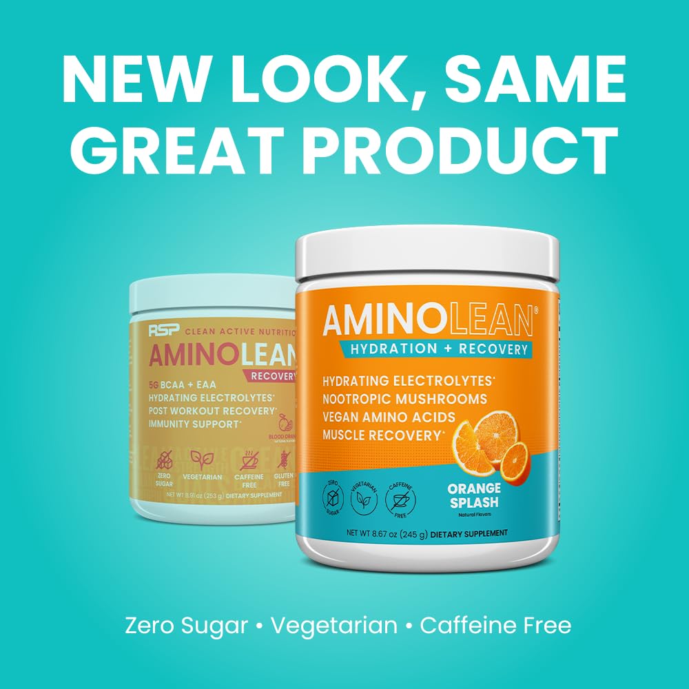 RSP AminoLean Recovery - Post Workout BCAAs Amino Acids Supplement +