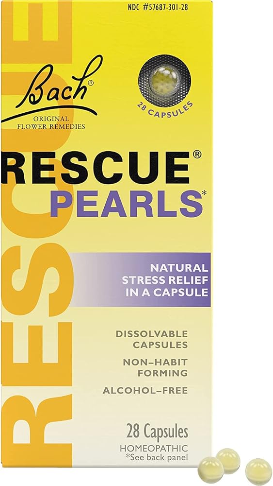 Bach Rescue Pearls Natural Stress Relief - 28 Capsules