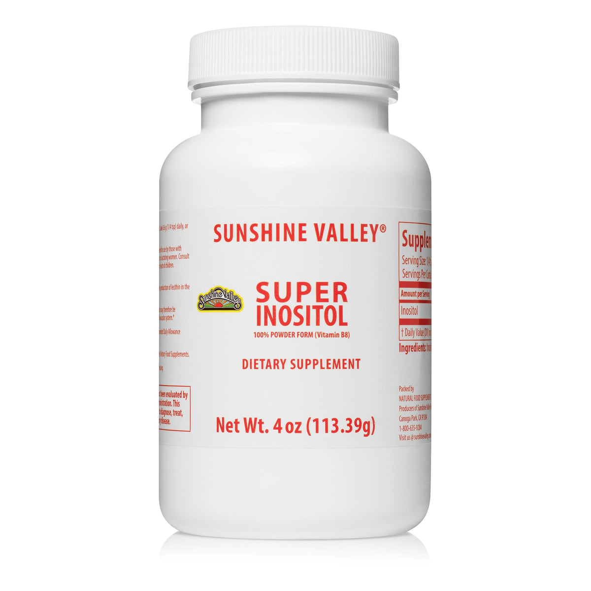 Sunshine Valley® Super Inositol Powder, Unflavored