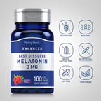 Piping Rock Melatonin 3mg Fast Dissolve Tablets - 180 Count - image 3