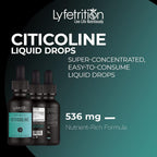 Lyfetrition Citicoline Liquid Drops 536 mg - 4 Fl Oz - image 2