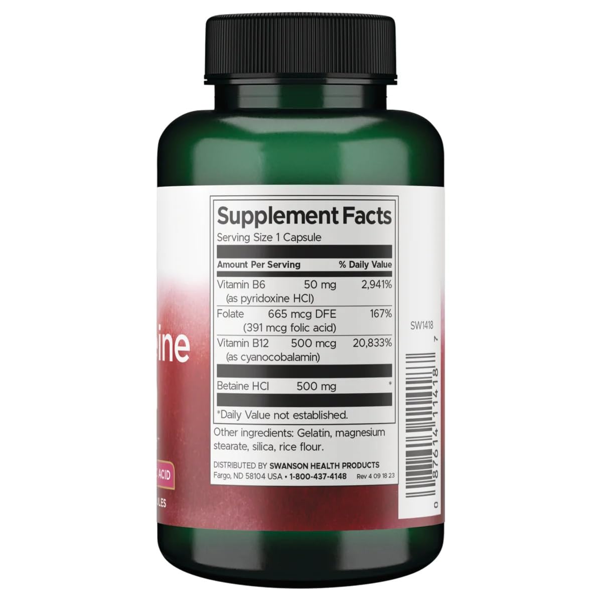 Swanson Homocysteine Cardiovascular Formula - 240 Capsules - image 2