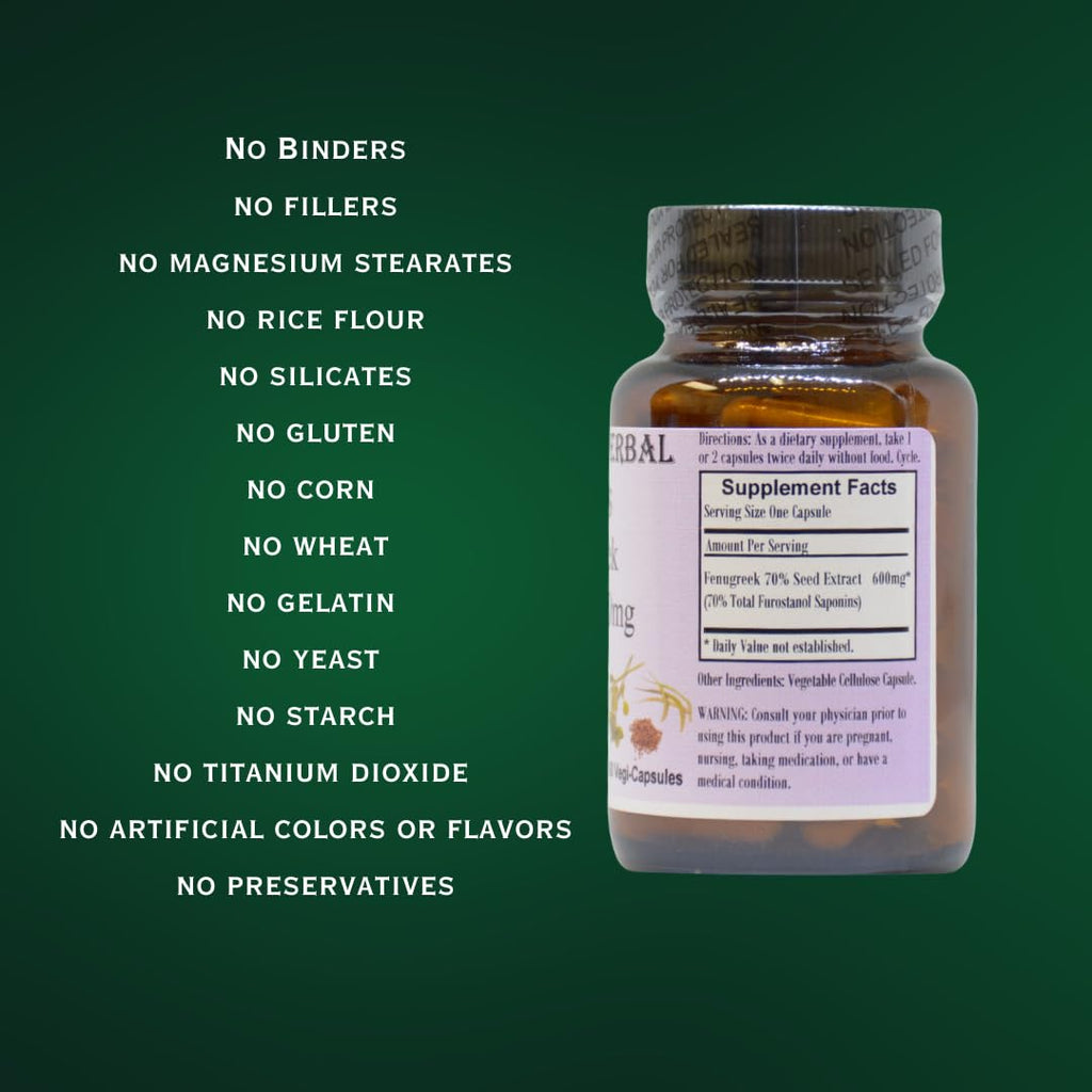 Barlowe's Herbal Elixirs Fenugreek Extract 70% Saponins - 60 Capsules - image 5