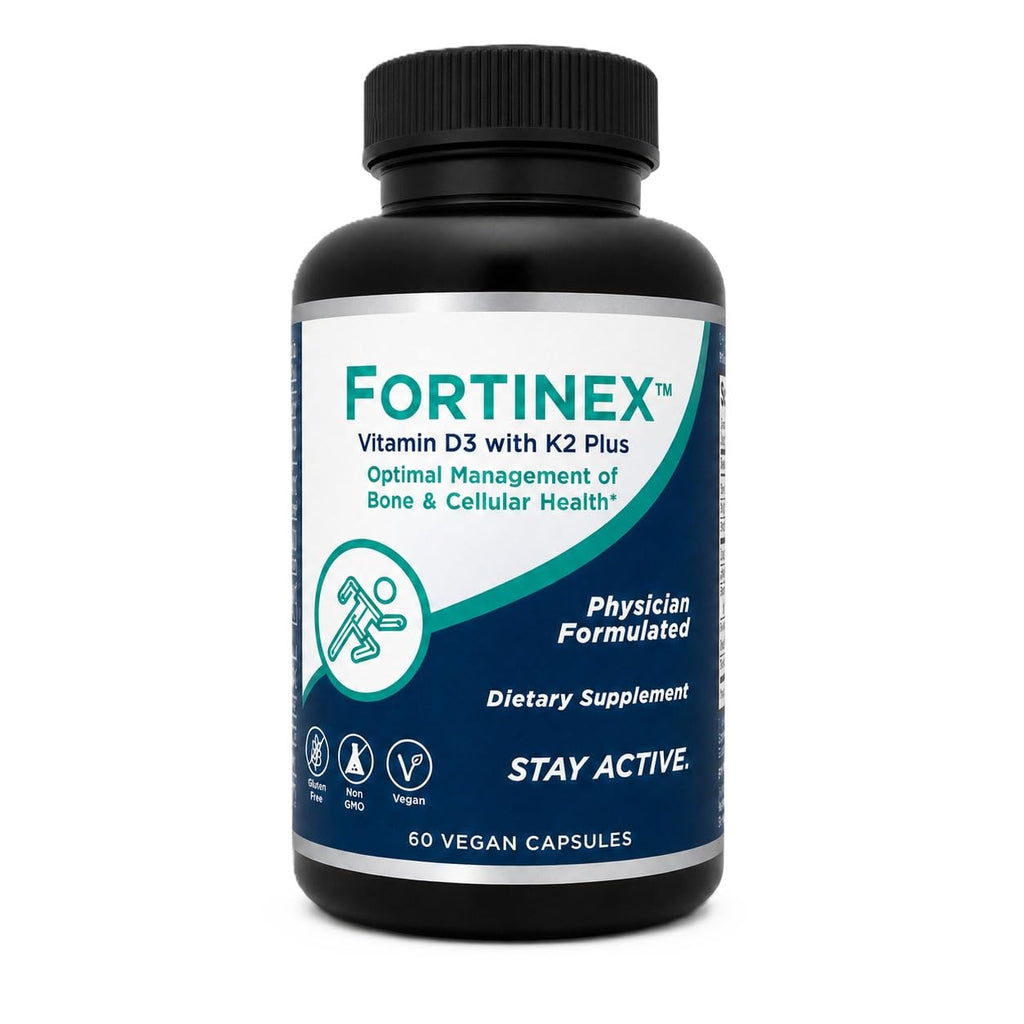 Fortinex Vitamin D3 & K2 Plus Bone & Cellular Health - 60 Capsules