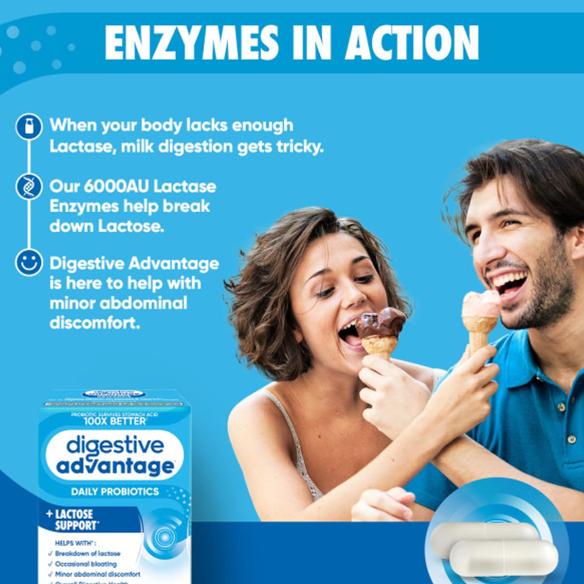Digestive Advantage Probiotics + Lactase Digestive Enzymes