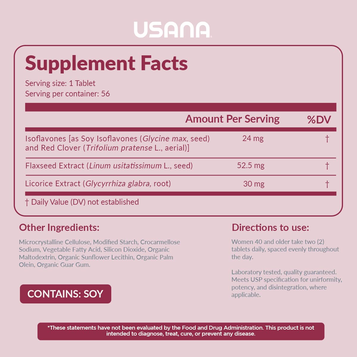 USANA EstroPro Phytoestrogen Formula - 56 Tablets - image 2