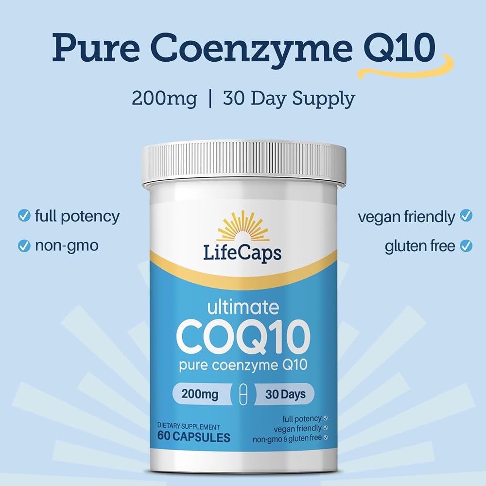 LifeCaps CoQ10 200mg - Ultimate CoQ10 - Ultra High Absorption Q10