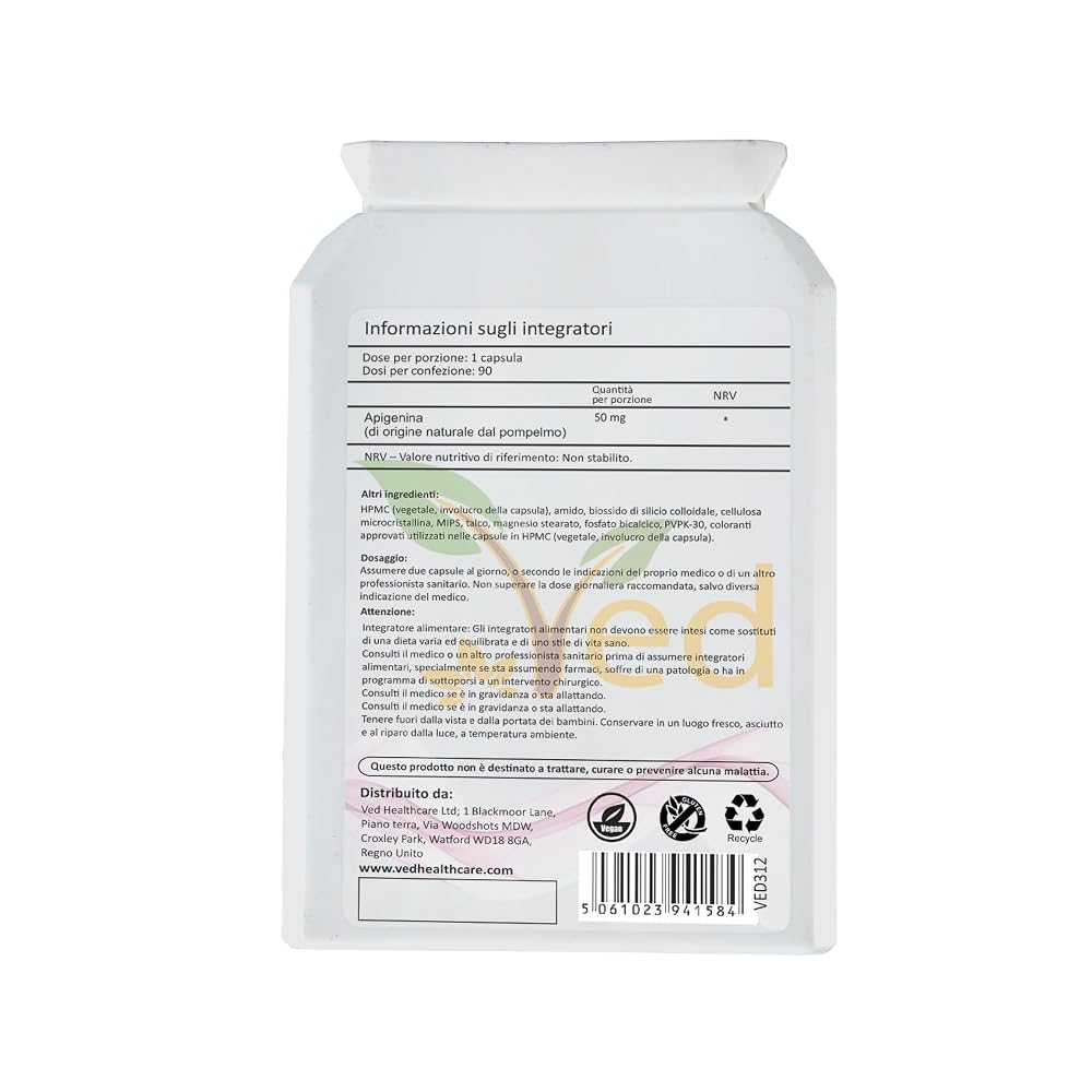 Ved Apigenin 50mg Sleep & Relaxation Support - 90 Capsules - image 2