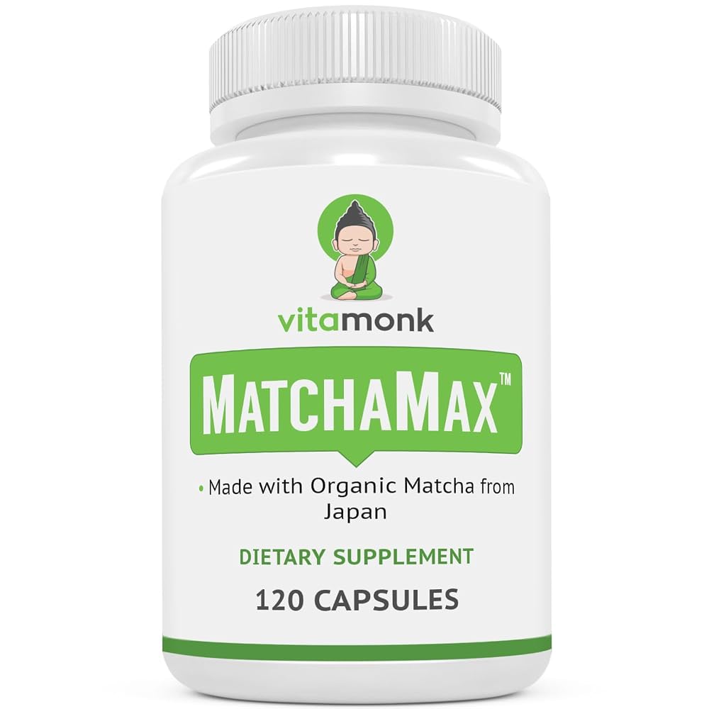 VitaMonk Organic Japanese Matcha Green Tea Pills - 120 Capsules
