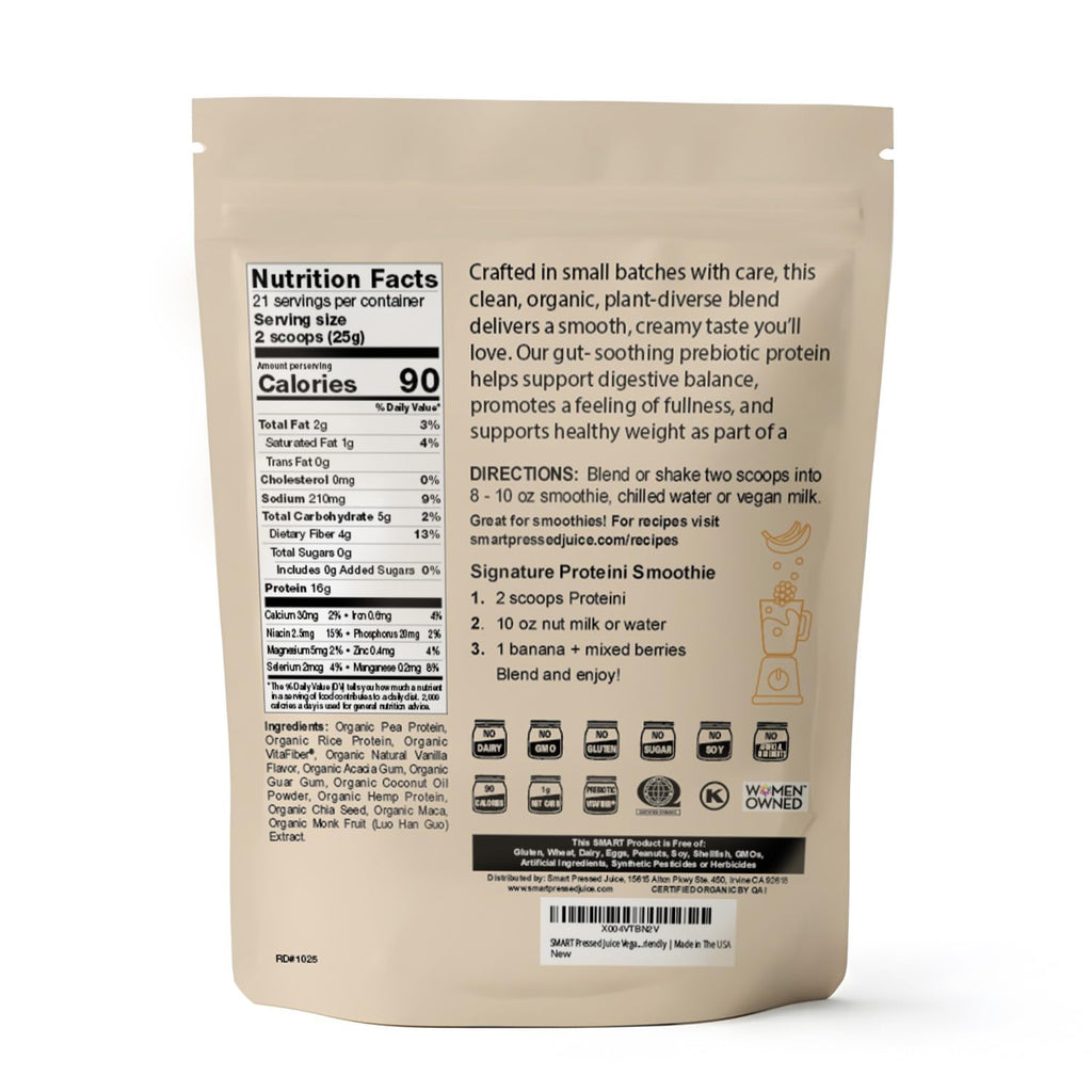 SMART Pressed Vegan Vanilla Protein Powder - 1.1 lb - image 2